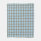 Gingham Blue Fleecedecke (Vorderseite)