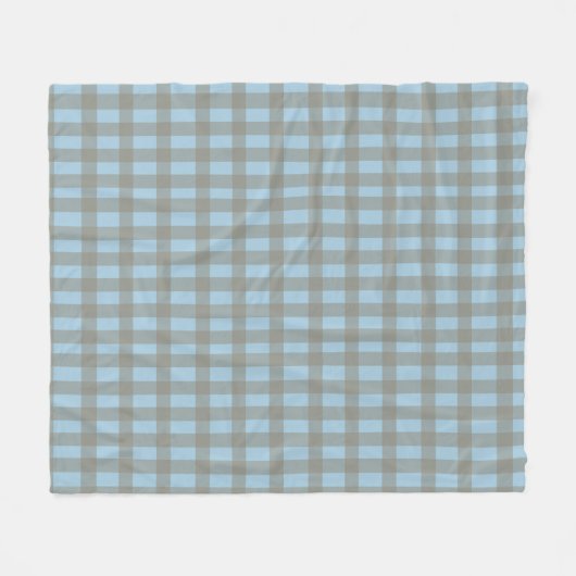 Gingham Blue Fleecedecke (Vorderseite (Horizontal))