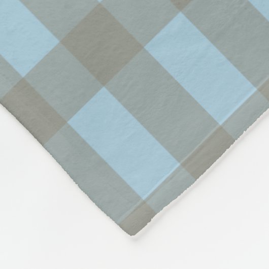 Gingham Blue  Fleecedecke (Ecke)