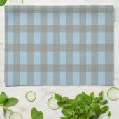 Gingham Blue Geschirrtuch (Gefaltet)