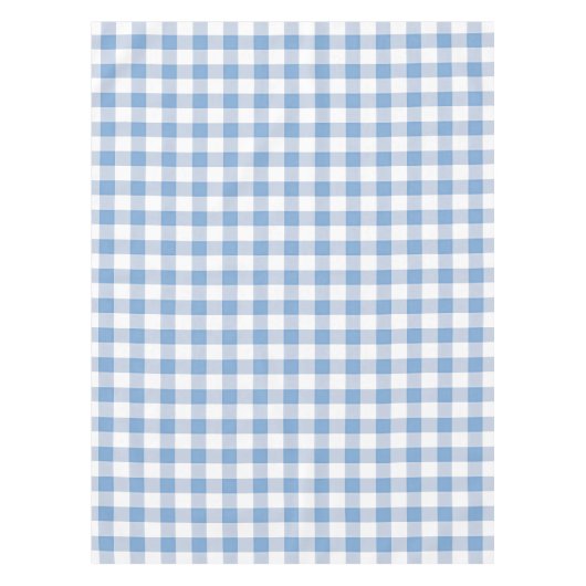 Gingham Blue Summer Picnic Kariert Tablecloth Tischdecke (Vorderseite)