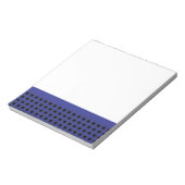 Gingham Blue und Black Notizblock (Rotiert)
