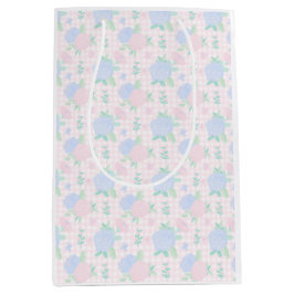 Gingham-Blümchen Mittlere Geschenktüte