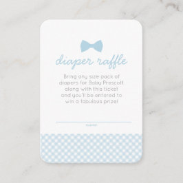 Gingham-Bogen-Krawatte Baby-Dusche-Windel-Gewinnsc Begleitkarte