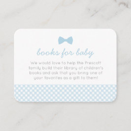 Gingham-Bogen-Krawatte Baby-Duschkabine Platzkarte