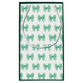 Gingham-Bogen-Muster Kleine Geschenktüte (Rückseite)