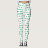 Gingham-Bogen-Muster Leggings (Vorderseite)