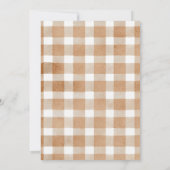 Gingham Boho Pumpkin housewarming party Einladung (Rückseite)