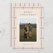 Gingham Border Feiertagskarte (Vorne/Hinten)