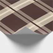 Gingham | Braun & Beige Geschenkpapier (Ecke)