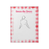 Gingham Bride-to-be Guess The Dress Game Notizblock (Rotiert)