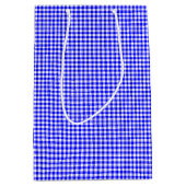 Gingham-Bright Blue-Gift-Bag Mittlere Geschenktüte (Vorderseite)