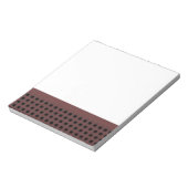 Gingham Brown und Black Notizblock (Rotiert)