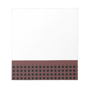 Gingham Brown und Black Notizblock