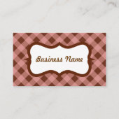Gingham Business Card Visitenkarte (Vorderseite)