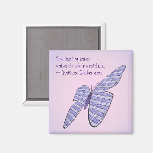 Gingham Butterfly Magnet (Vorderseite/Rückseite)