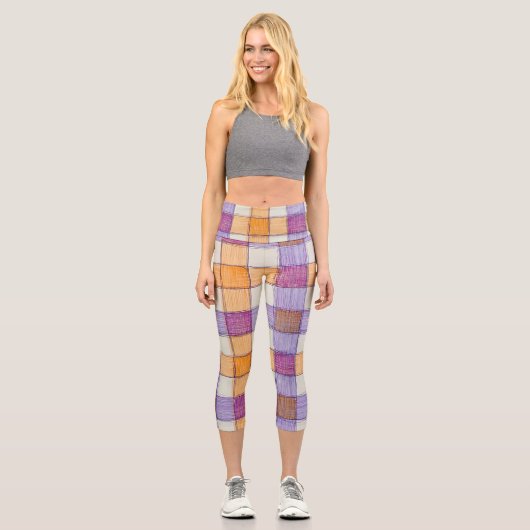 Gingham Capri Leggings (Vorderseite)