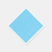 Gingham-Caribbean Blue Paper Napkins Serviette (Ecke)