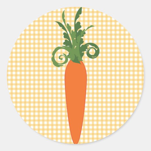 Gingham Carrot Sticker (Vorderseite)