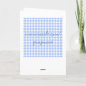 Gingham Cat Pfote - blau Karte (Rückseite)