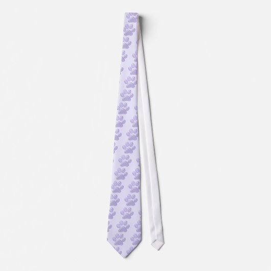 Gingham Cat Pfote - lila Krawatte (Vorderseite)
