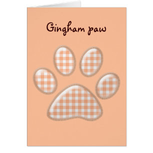 Gingham Cat Pfote - Orange