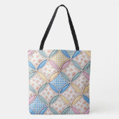 Gingham Cathedral Window Quilt Design Tasche (Vorderseite)