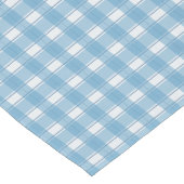 Gingham Charm Blau Kurzer Tischläufer (Ecke)