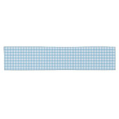 Gingham Charm Blue Kurzer Tischläufer (Horizontal)
