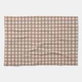 Gingham Charm Braun Geschirrtuch (Horizontal)