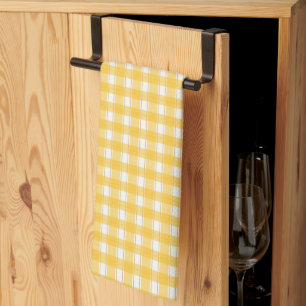 Gingham Charm Gelb Geschirrtuch