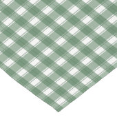 Gingham Charm Grün Kurzer Tischläufer (Ecke)