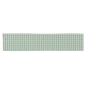 Gingham Charm Grün Kurzer Tischläufer (Horizontal)