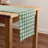 Gingham Charm Grün Kurzer Tischläufer (Beispiel)