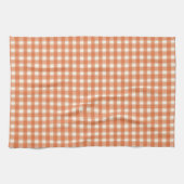 Gingham Charm Orange Geschirrtuch (Horizontal)