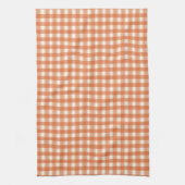 Gingham Charm Orange Geschirrtuch (Vertikal)