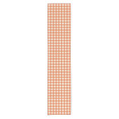 Gingham Charm Orange Kurzer Tischläufer (Vorderseite)
