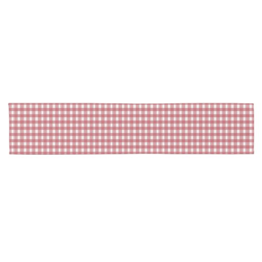 Gingham Charm Red Kurzer Tischläufer (Horizontal)