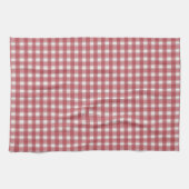 Gingham Charm Rot Geschirrtuch (Horizontal)