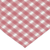 Gingham Charm Rot Kurzer Tischläufer (Ecke)