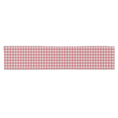 Gingham Charm Rot Kurzer Tischläufer (Horizontal)