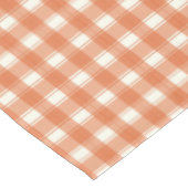Gingham Charme Orange Tischdecke (Schrägansicht)