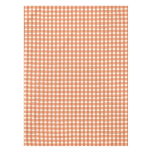 Gingham Charme Orange Tischdecke (Vorderseite)