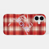 Gingham Check Love Ribbon Phone Case iPhone 16 Hülle (Rückseite (Horizontal))