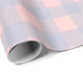 Gingham Check Pattern with White Speckles Geschenkpapier (Rolleneckpunkt)