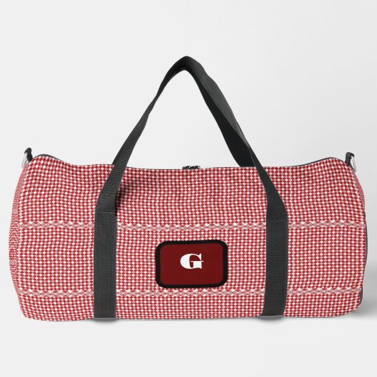 Gingham Checked Customize Duffle Bag (Vorderseite)