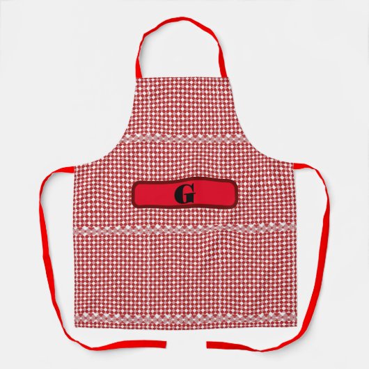 Gingham Checked Customize Schürze (Vorderseite)