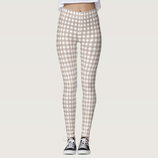 Gingham Checked Pattern Leggings (Vorderseite)