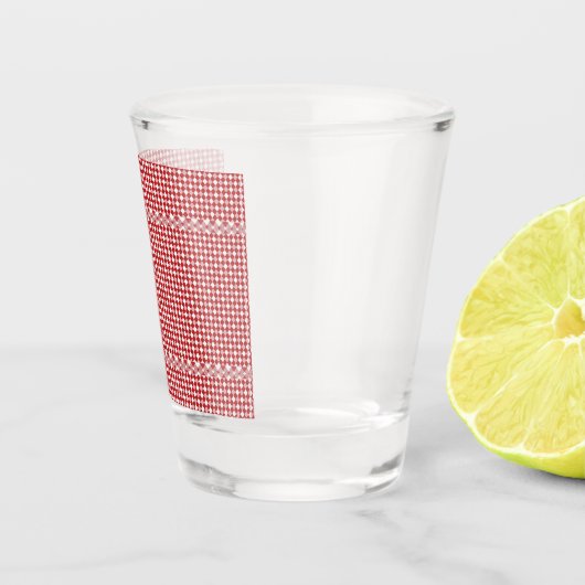Gingham Checked Schnapsglas (Rechts)