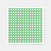 Gingham Checked Stem Grünbuch Napkins Serviette (Vorderseite)